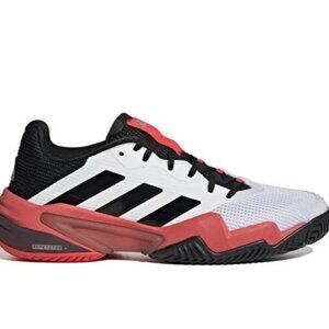 adidas Barricade 13 - Size 7.5 Men's Tennis Shoes White Black Red IH2558 NEW